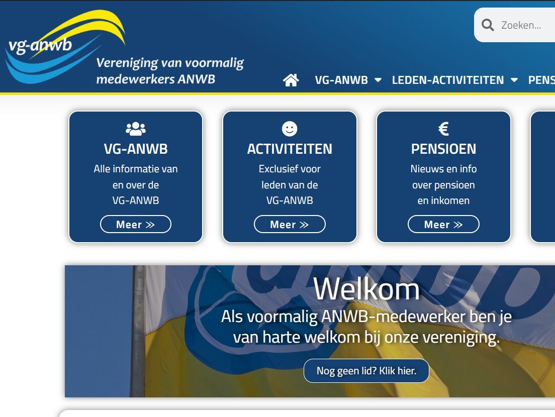 Nieuwe button op VG-ANWB homepage
