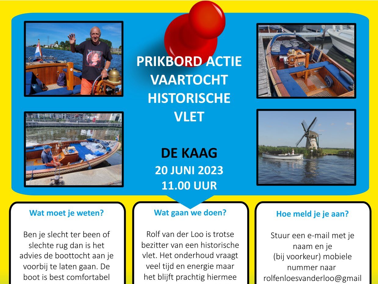 Prikbord Actie vaartocht in een historische vlet
