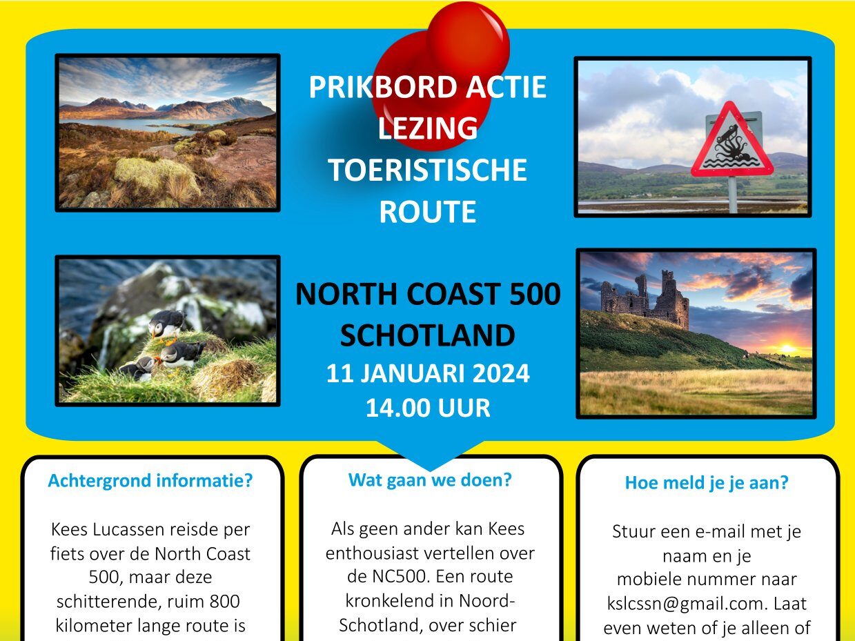 Lezing toeristische route North Coast 500 Schotland door Kees Lucassen