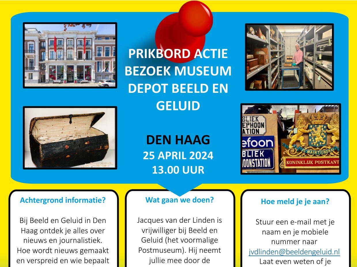 Herinnering: Prikbord Actie Museum Depot Beeld en Geluid Den Haag